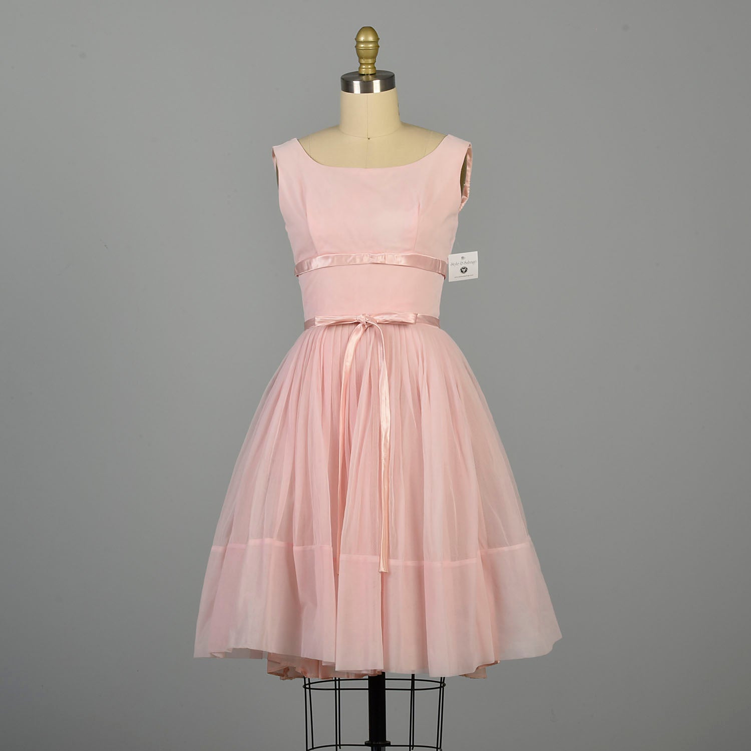XXS 1950s Fit and Flare Dress Pink Sleeveless Barbie Party Dress