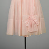 XS 1950s Dress Pink Party Bow Dress