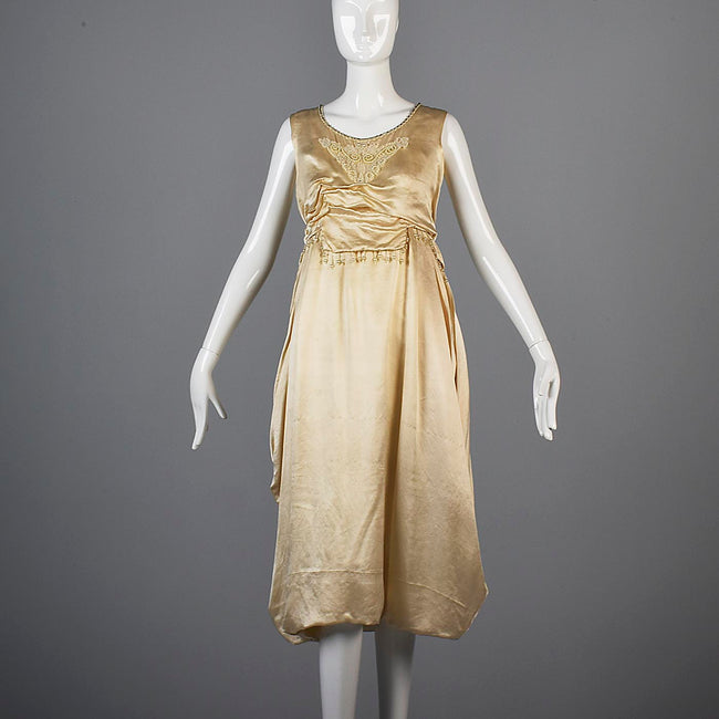 1920s Ivory Silk Wedding Dress