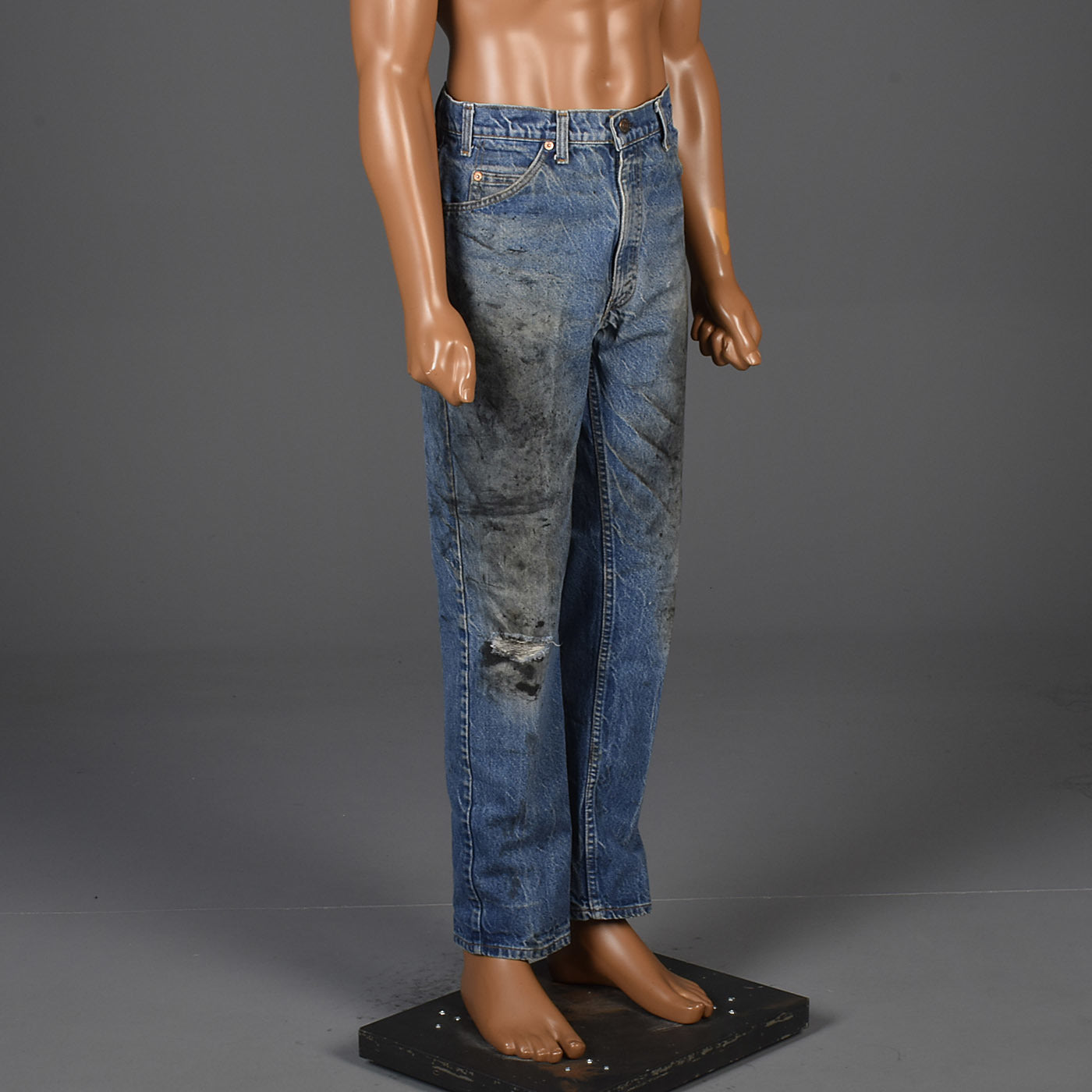 1970s Mens Distressed Levi's Jeans
