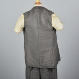 Deadstock 1920s Men's Three Piece  Tweed Suit with Plus Fours in Gray and Purple Plaid