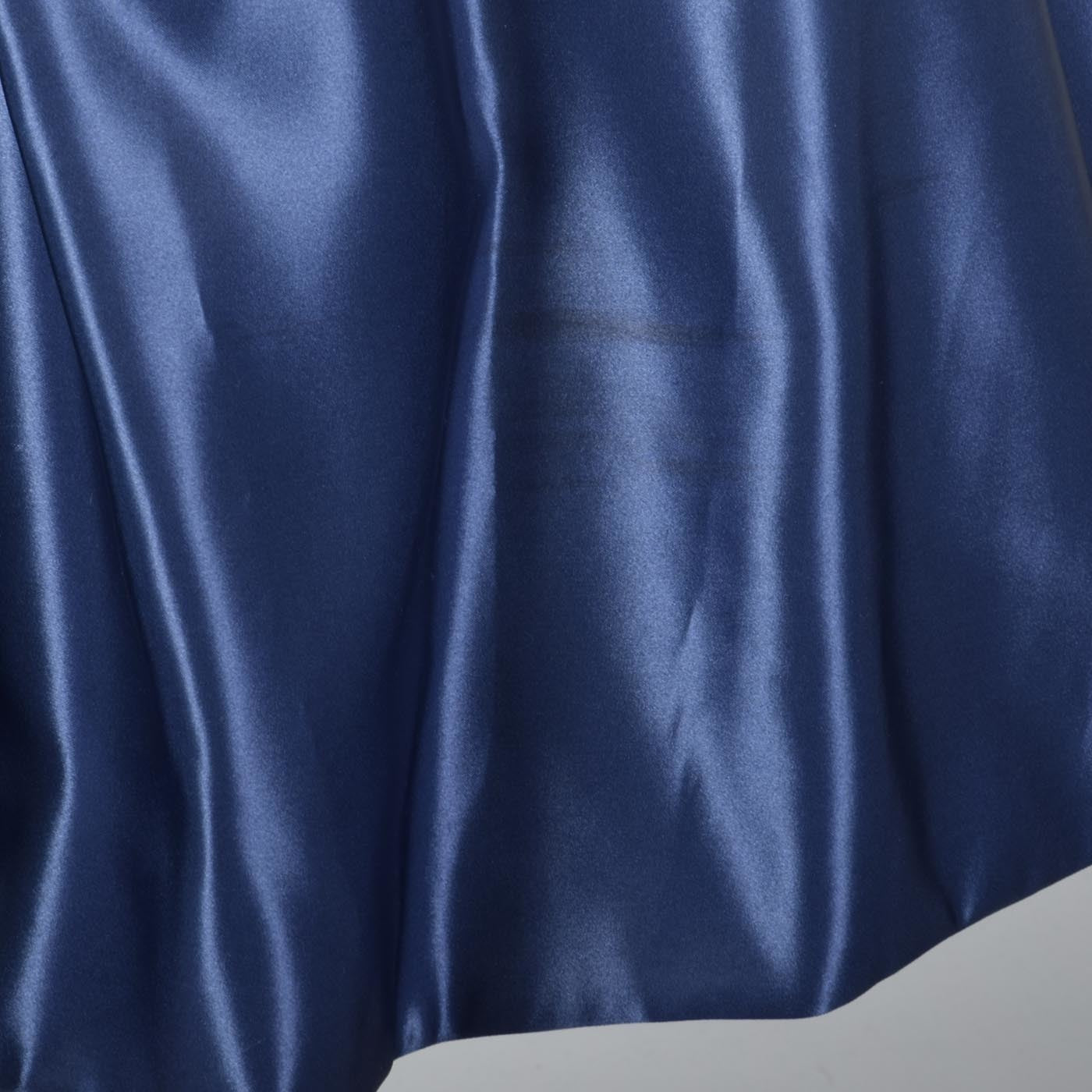 Off Shoulder Scaasi Drop Waist Party Dress in Navy Blue