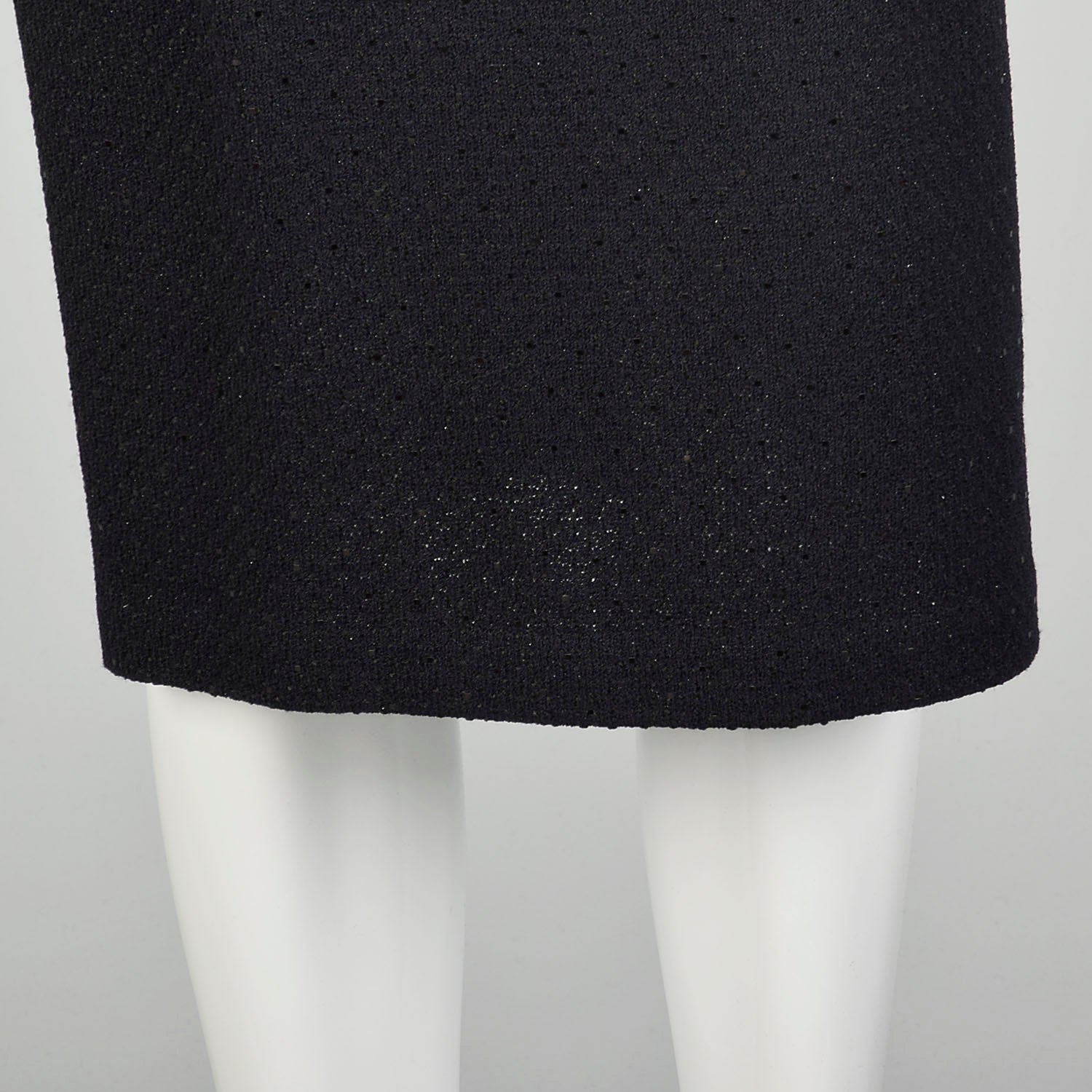 Large St John Evening Black Knit Skirt Sparkle Paillettes