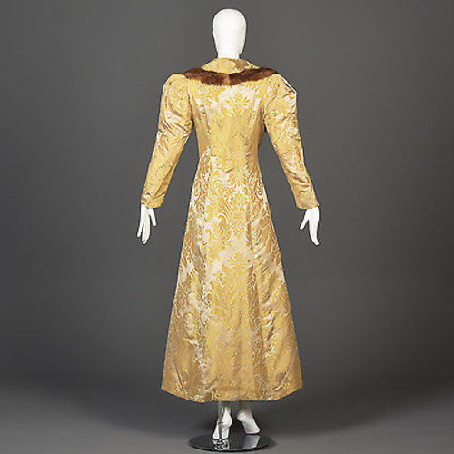 1940s Gold Brocade Coat with Mink Fur Trim – Style & Salvage