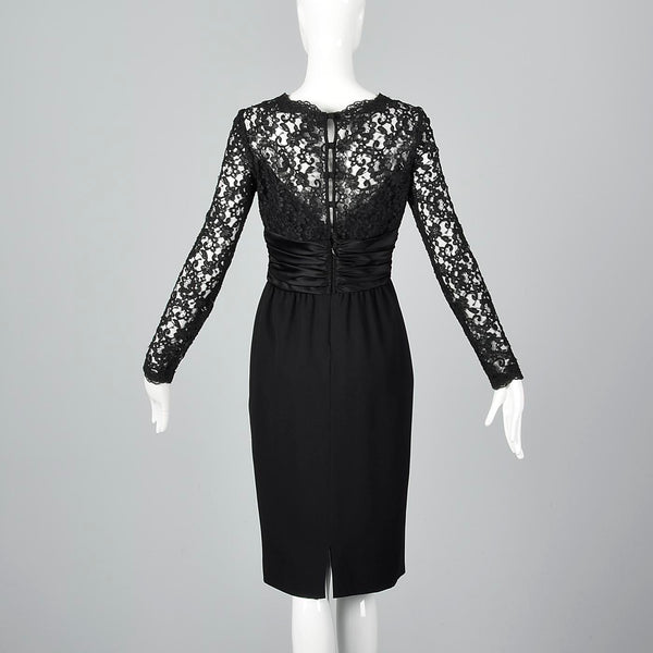 Pierre Balmain Little Black Dress with Lace Bodice – Style & Salvage