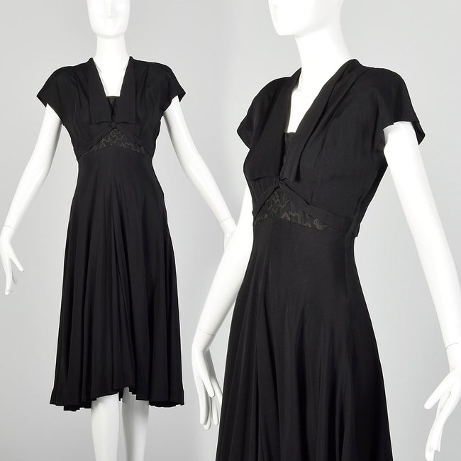 Small 1940s Black Dress