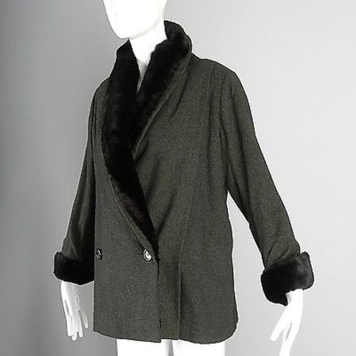 1950s Christian Dior Fur Lined Winter Jacket