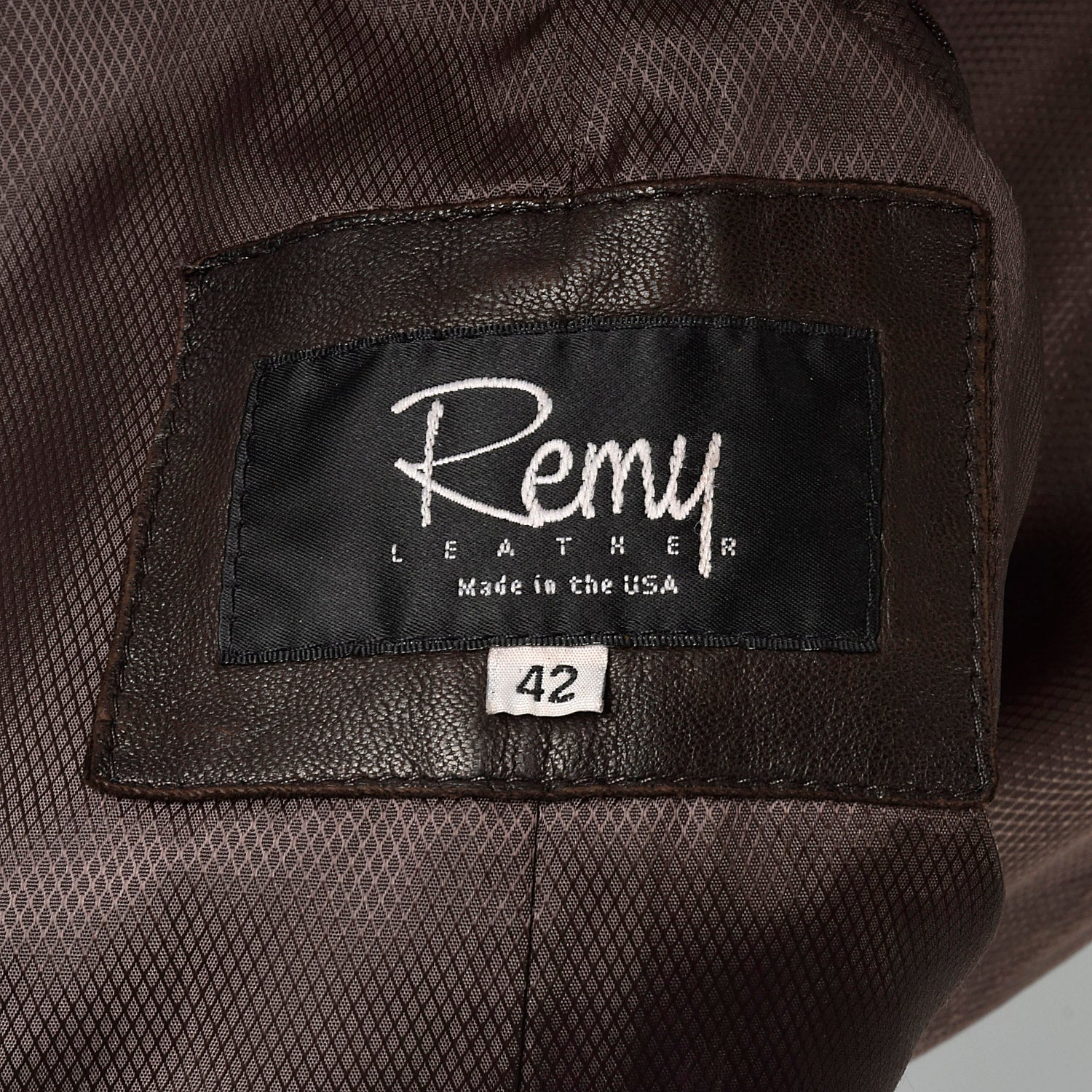 Large Remy Mens 1990s Chocolate Brown Leather Jacket