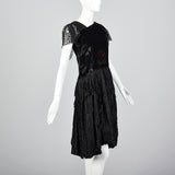 1920s Style Black Lace Dress