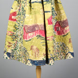 1950s Quilted Novelty Print Skirt