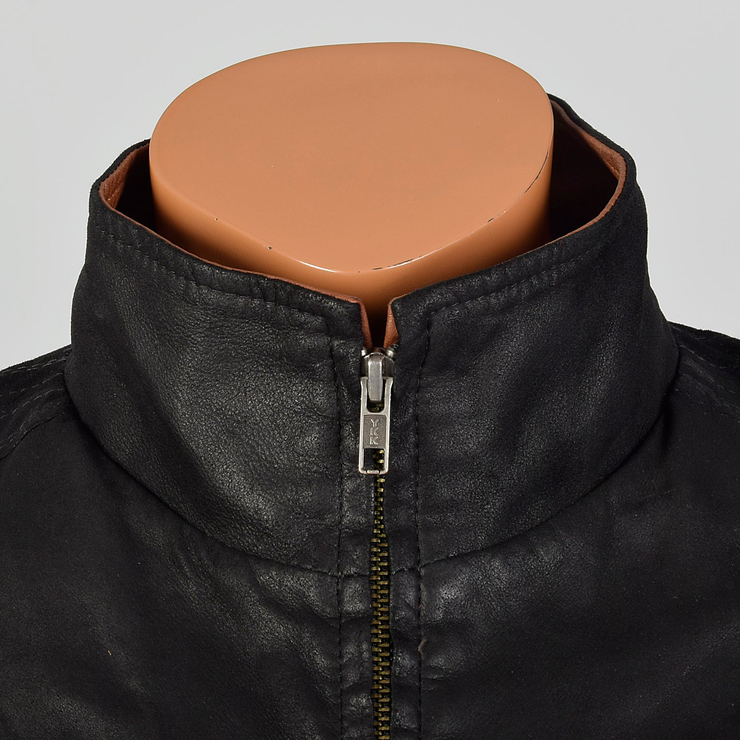 Large Remy 1990s Black Leather Bomber Jacket