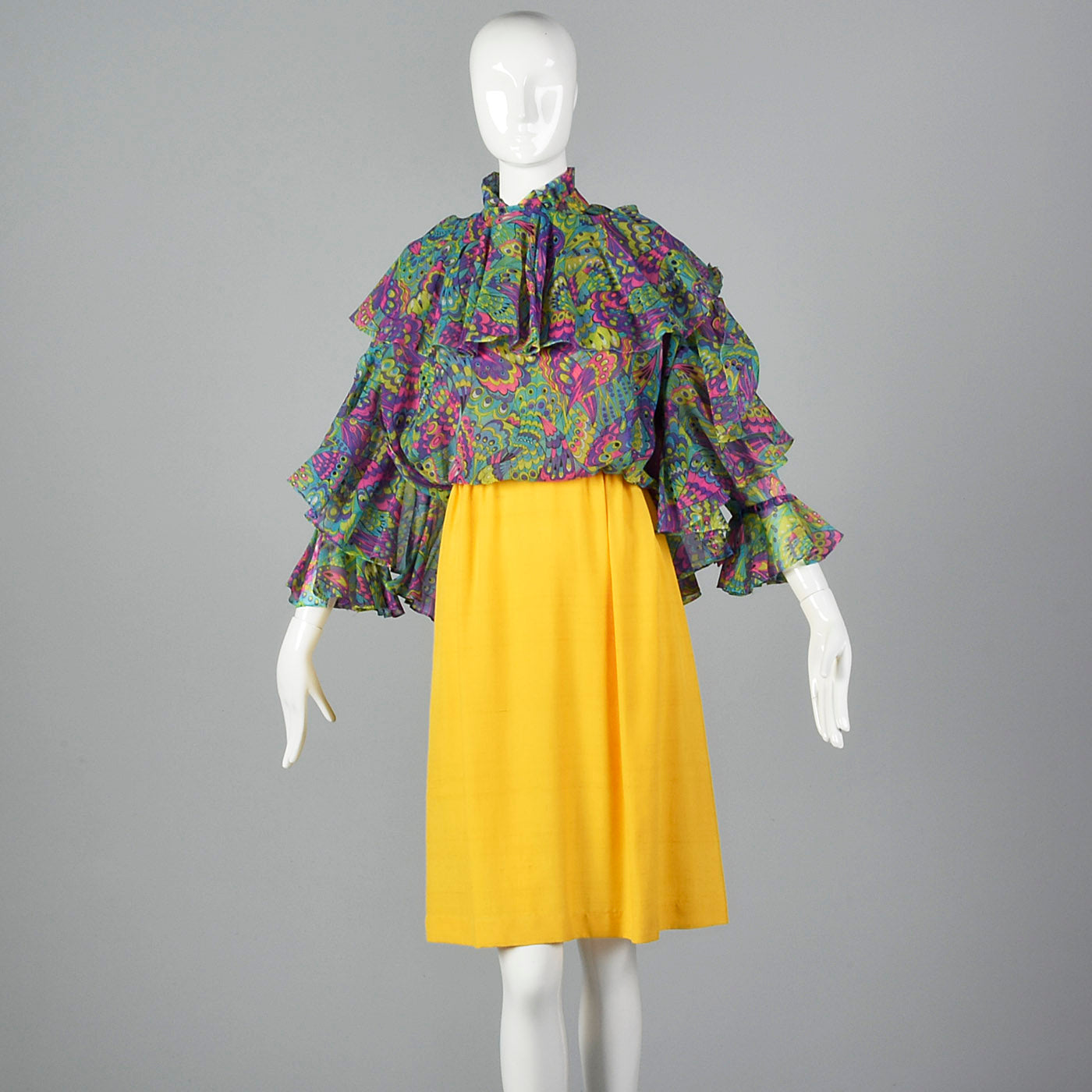 1960s Bright Psychedelic Dress