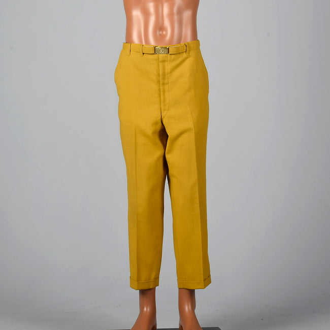1950s Yellow Gold Golf Pants