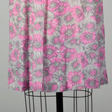 3XL 1950s Pink Floral Day Dress Short Sleeve Summer Volup