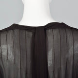 1920s Sheer Black Dress with Layered Skirt