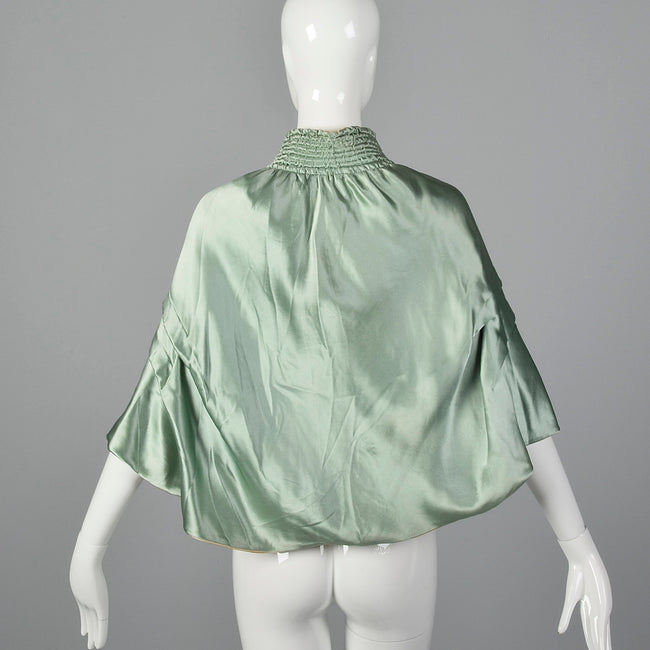1930s Reversible Silk Satin Capelet