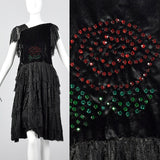 1920s Style Black Lace Dress
