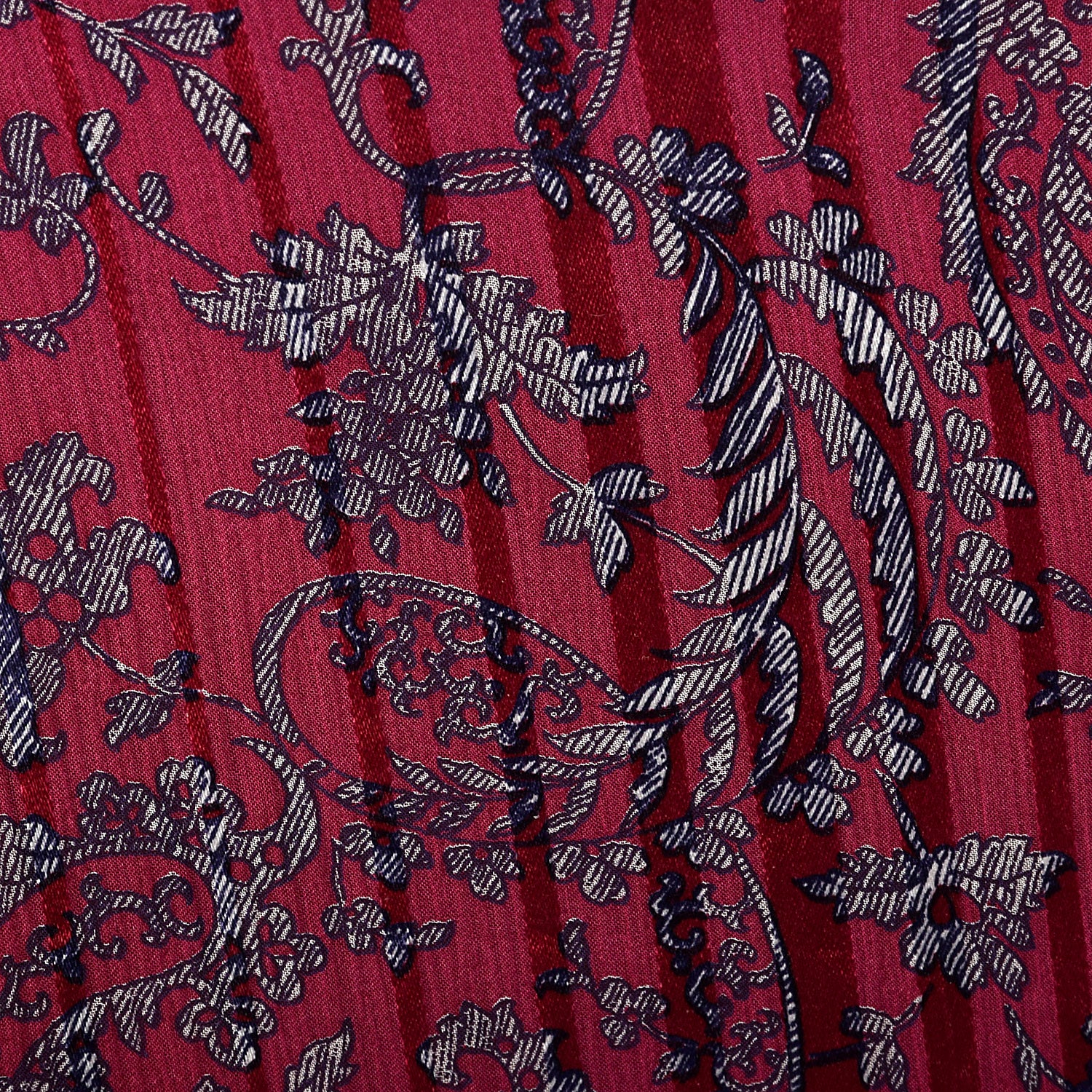 Large 1980s Pleated Silk Dress