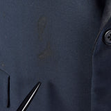 45L 1950s Navy Black Silk Shawl Collar Mens Tuxedo Single Button