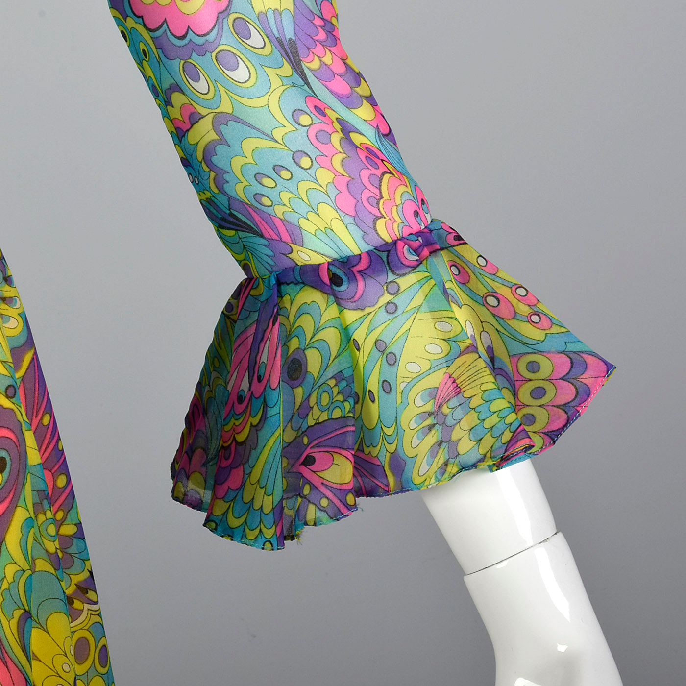 1960s Bright Psychedelic Dress