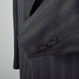 1950s Gray and Blue Wool Striped Jacket