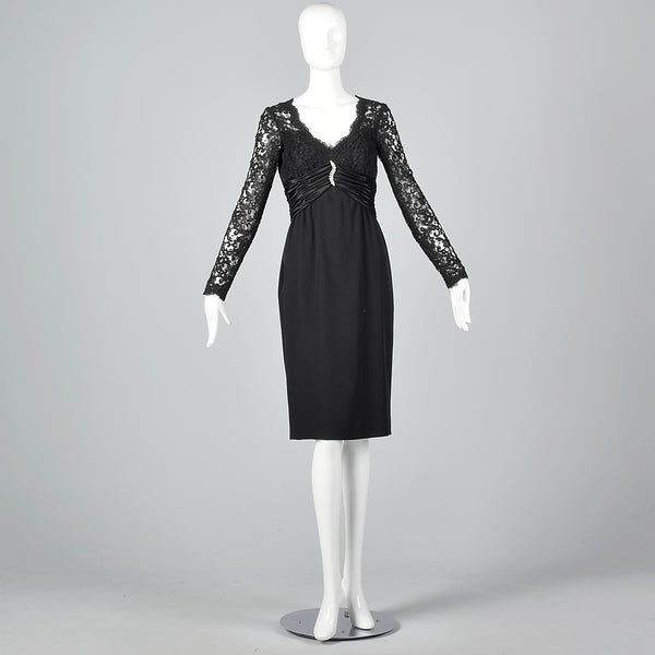 Pierre Balmain Little Black Dress with Lace Bodice – Style & Salvage