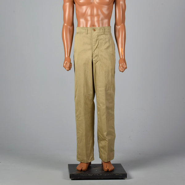 40s US Military Twill Pants Size W33 L31-