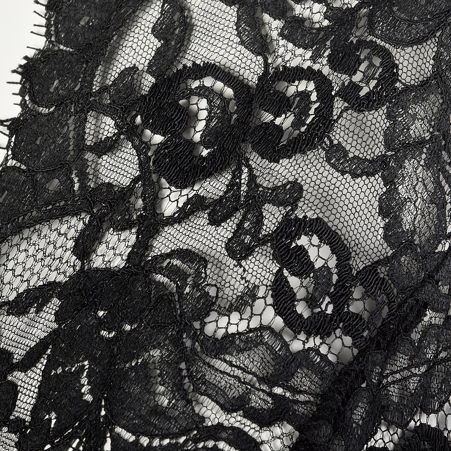 1970s Black Lace Vest