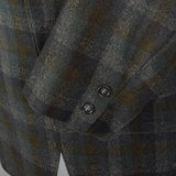 1970s Blue and Green Shadow Plaid Jacket