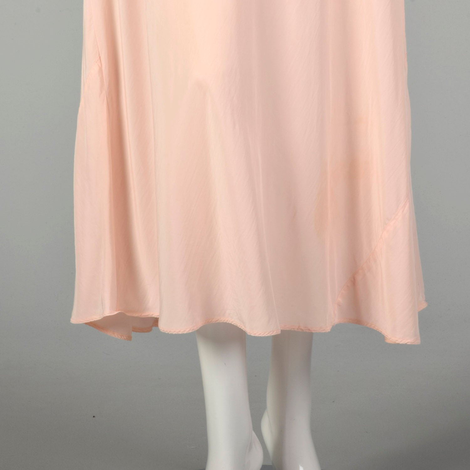 Large 1930s Pink Rayon Nightgown Fetish Lingerie Adam & Eve Fig Leaf Novelty Boudoir