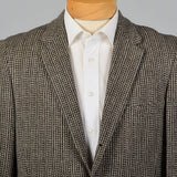 1950s Black and White Tweed Jacket with Red Stripe