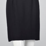 1990s Black Shift Dress with Illusion Bust