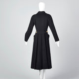 Extraordinary Chanel Black Cashmere Princess Coat with Clover Buttons