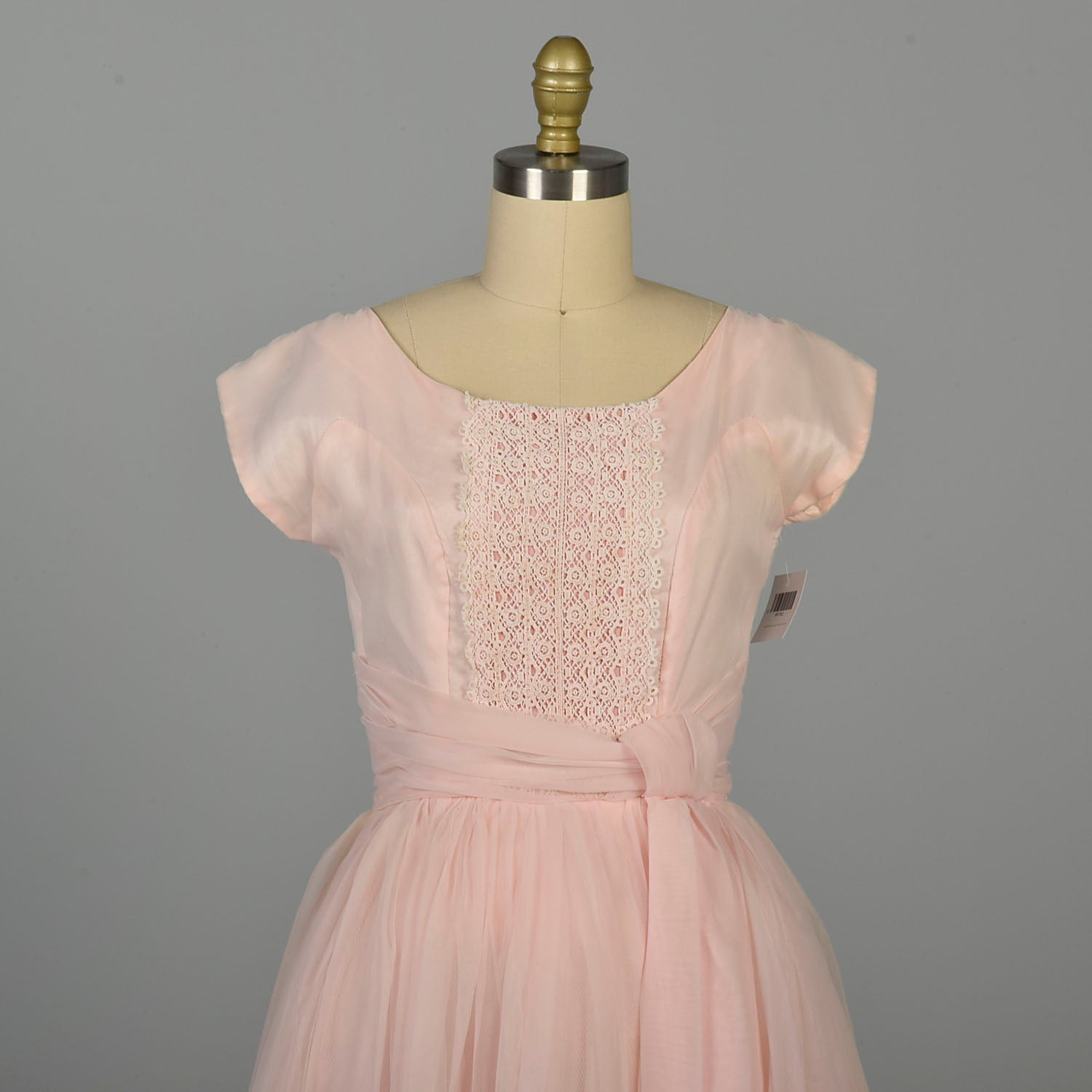 XS 1950s Dress Pink Party Bow Dress