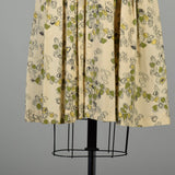 XS 1950s Dress Novelty Print Summer Cotton Atomic Shelf Bust Casual Bolero