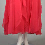 Medium 1970s Dress Barbie Hot Pink Miss Elliette Long Sleeve Car Wash Hem