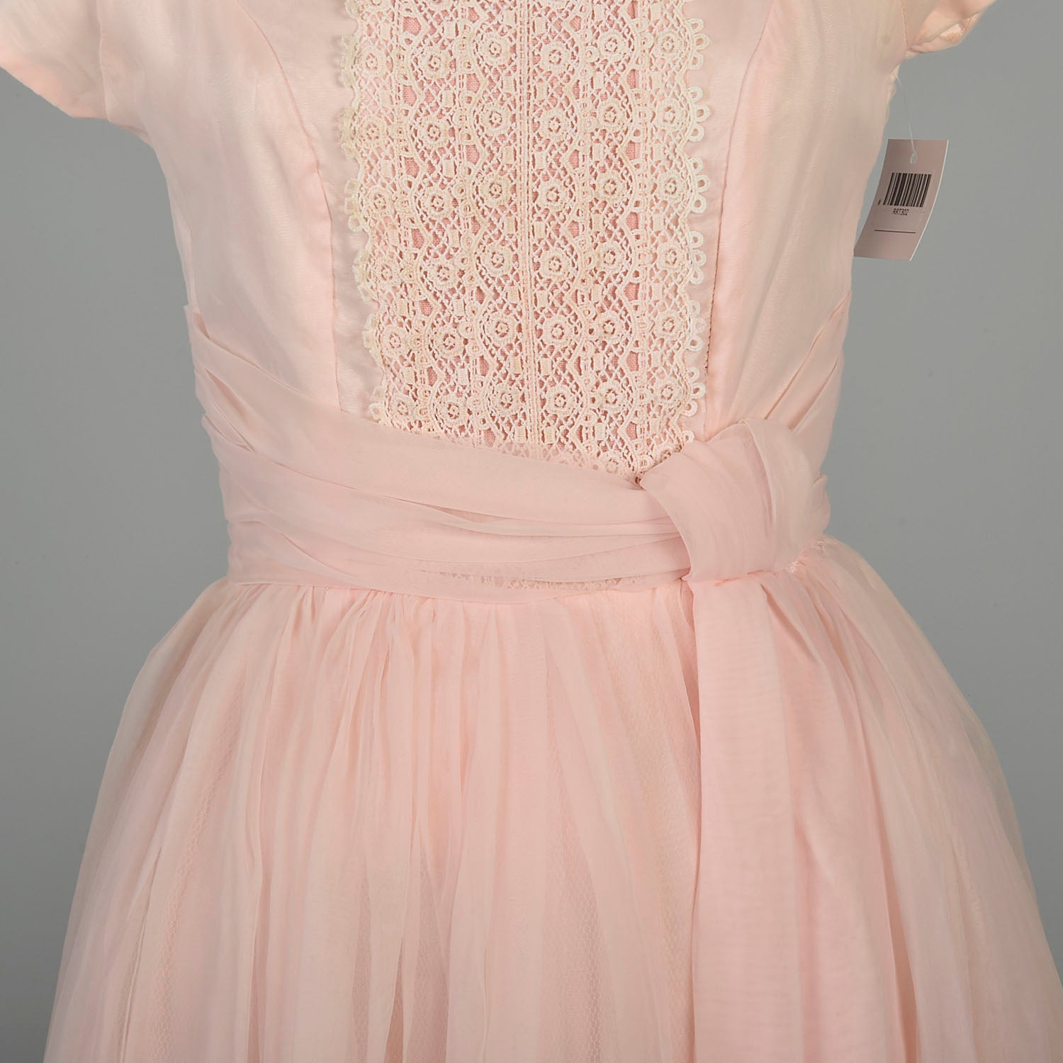 XS 1950s Dress Pink Party Bow Dress