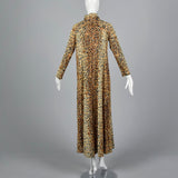 1970s Animal Print Zip Front Robe