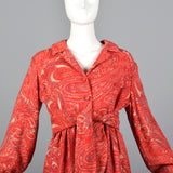 Unbranded 60s Pink and Red Psychedelic Tweed Dress