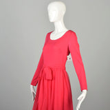 Medium 1970s Dress Barbie Hot Pink Miss Elliette Long Sleeve Car Wash Hem