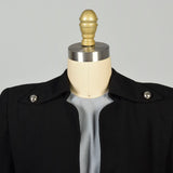 XS 1940s Dress and Jacket Set Belted Black Suit Set