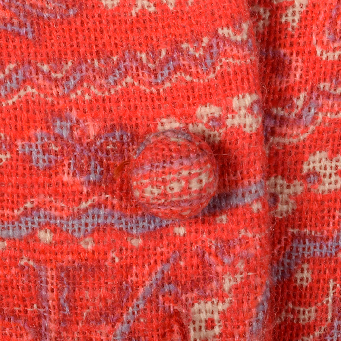 Unbranded 60s Pink and Red Psychedelic Tweed Dress
