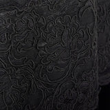 1980s Scaasi Black Velvet Drop Waist Evening Dress