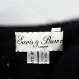 2000s Eavis & Brown Black Silk Beaded Jacket