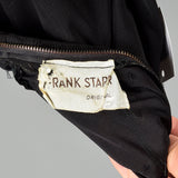 1940s Frank Starr Dress Evening Gown Formal Peplum Sash Rayon