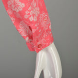 Small 1970s Liza by Lilly Pulitzer Dress Hot Pink Print Barbie Shirtwaist Dress