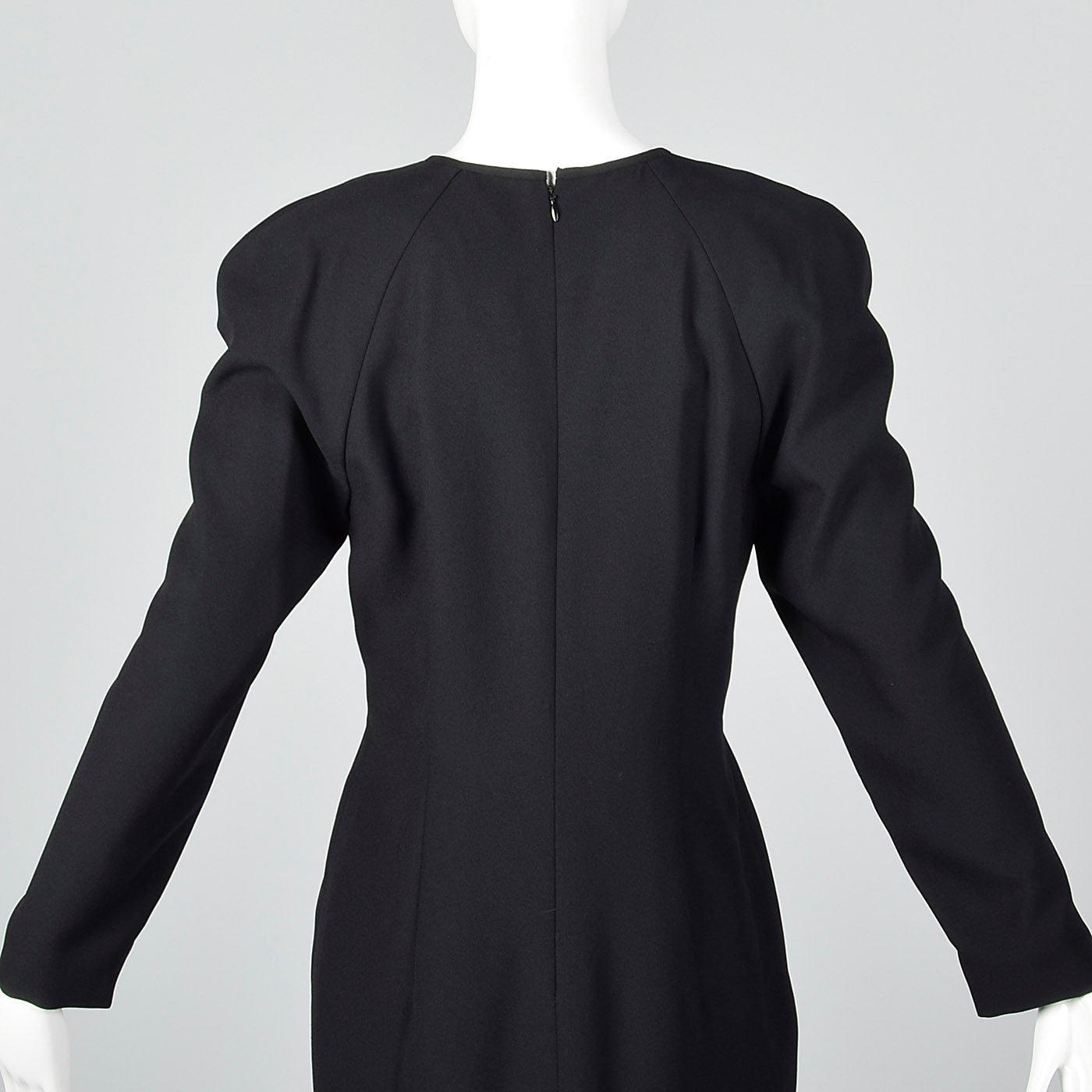 1990s Black Shift Dress with Illusion Bust