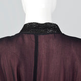 1990s Sheer Black Dress with Pink Lining