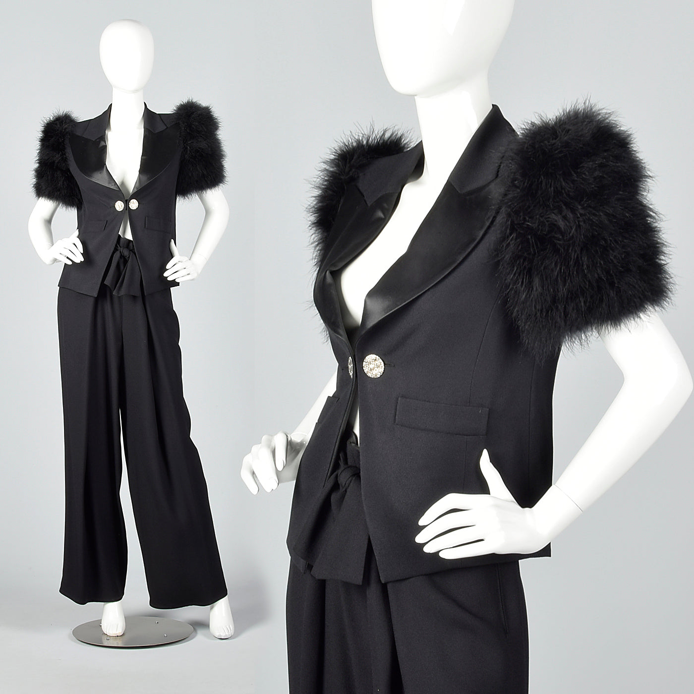 Spring/Summer 1995 Sonia Rykiel Marabou Feather Suit