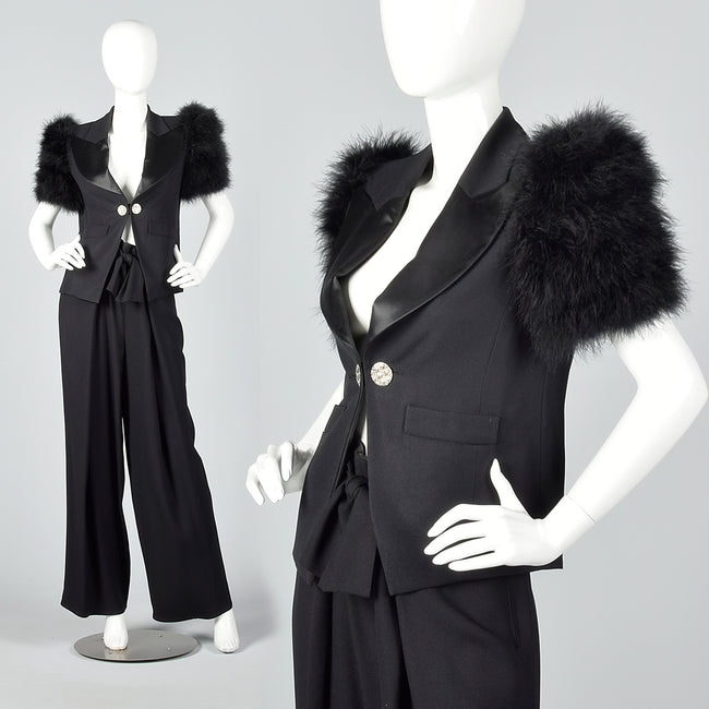 Spring/Summer 1995 Sonia Rykiel Marabou Feather Suit